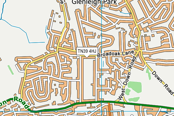 TN39 4HJ map - OS VectorMap District (Ordnance Survey)