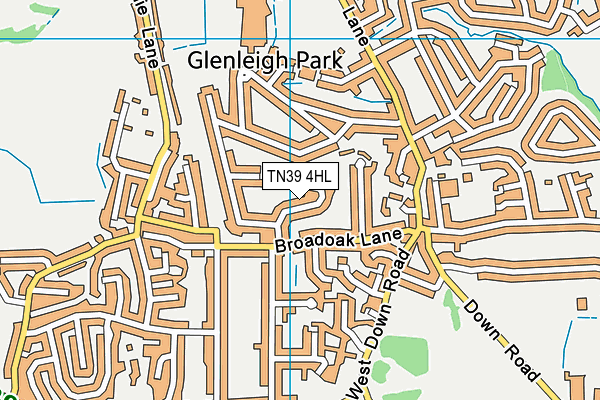 TN39 4HL map - OS VectorMap District (Ordnance Survey)