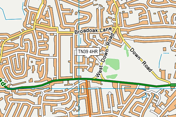 TN39 4HR map - OS VectorMap District (Ordnance Survey)