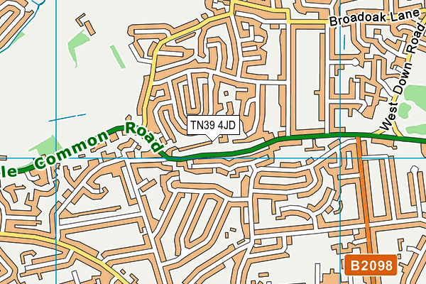 TN39 4JD map - OS VectorMap District (Ordnance Survey)