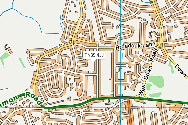 TN39 4JJ map - OS VectorMap District (Ordnance Survey)