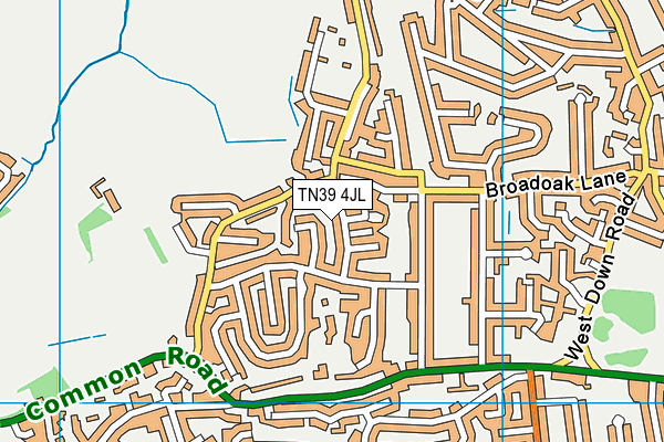 TN39 4JL map - OS VectorMap District (Ordnance Survey)