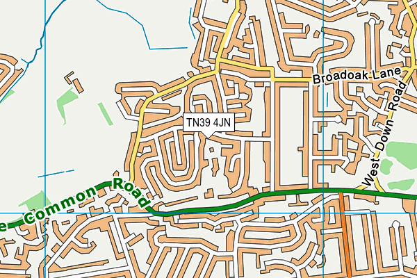 TN39 4JN map - OS VectorMap District (Ordnance Survey)