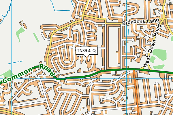 TN39 4JQ map - OS VectorMap District (Ordnance Survey)