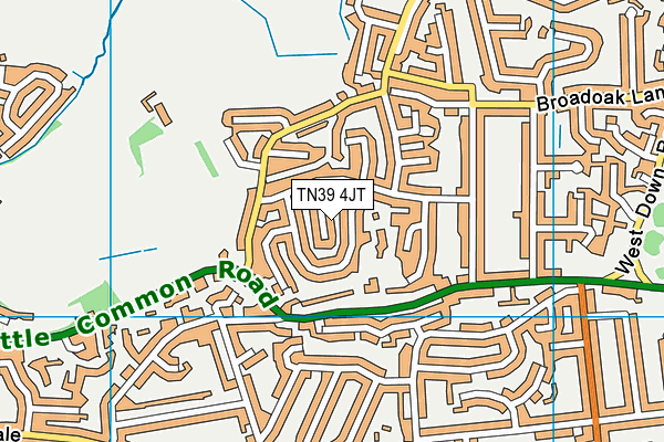 TN39 4JT map - OS VectorMap District (Ordnance Survey)