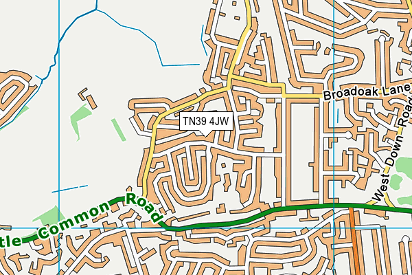 TN39 4JW map - OS VectorMap District (Ordnance Survey)