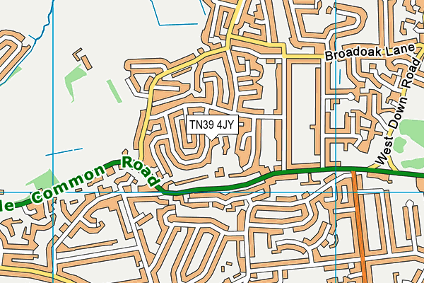 TN39 4JY map - OS VectorMap District (Ordnance Survey)