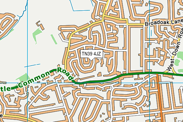 TN39 4JZ map - OS VectorMap District (Ordnance Survey)