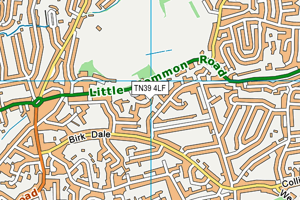 TN39 4LF map - OS VectorMap District (Ordnance Survey)