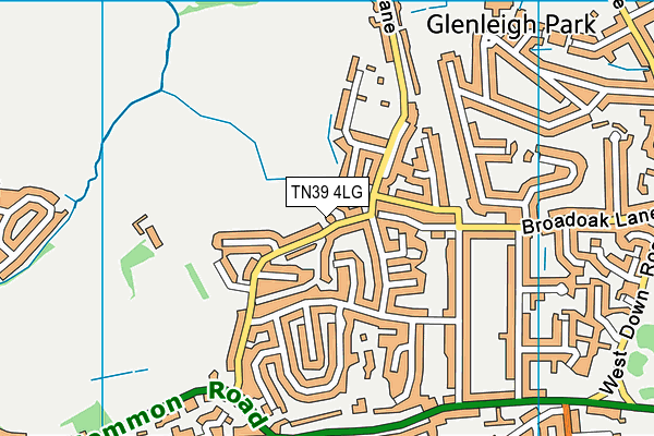 TN39 4LG map - OS VectorMap District (Ordnance Survey)