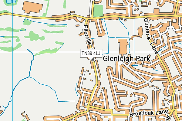 Highwoods Golf Club map (TN39 4LJ) - OS VectorMap District (Ordnance Survey)