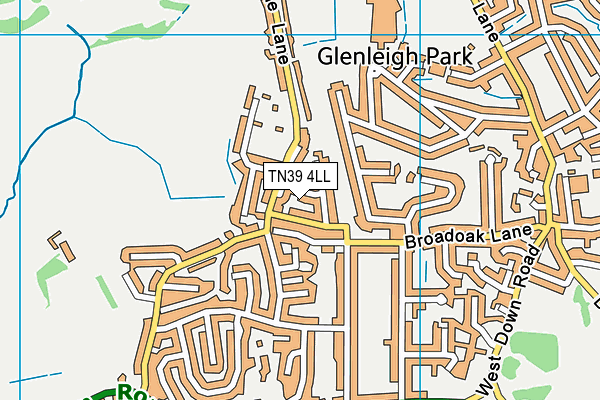 TN39 4LL map - OS VectorMap District (Ordnance Survey)
