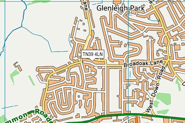 TN39 4LN map - OS VectorMap District (Ordnance Survey)