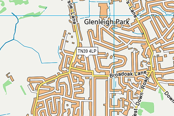 TN39 4LP map - OS VectorMap District (Ordnance Survey)