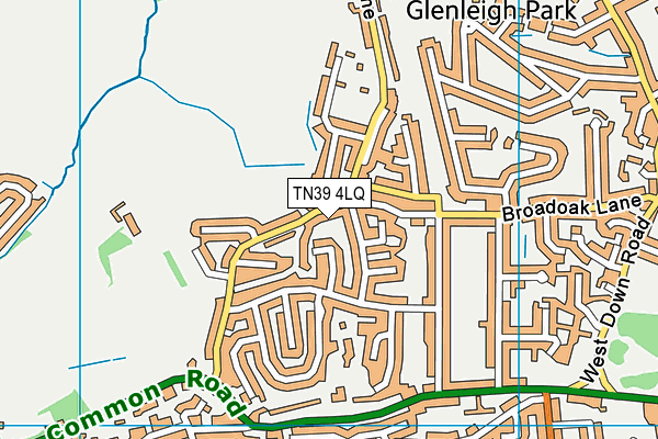 TN39 4LQ map - OS VectorMap District (Ordnance Survey)