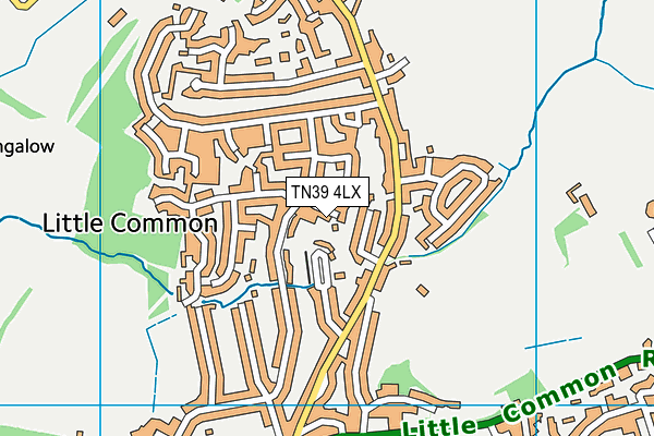 TN39 4LX map - OS VectorMap District (Ordnance Survey)