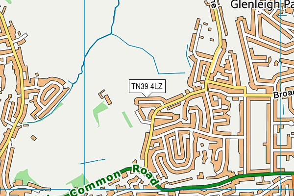 TN39 4LZ map - OS VectorMap District (Ordnance Survey)