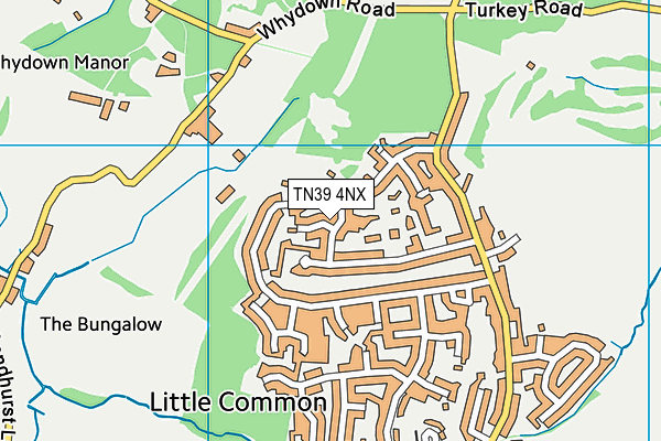 TN39 4NX map - OS VectorMap District (Ordnance Survey)