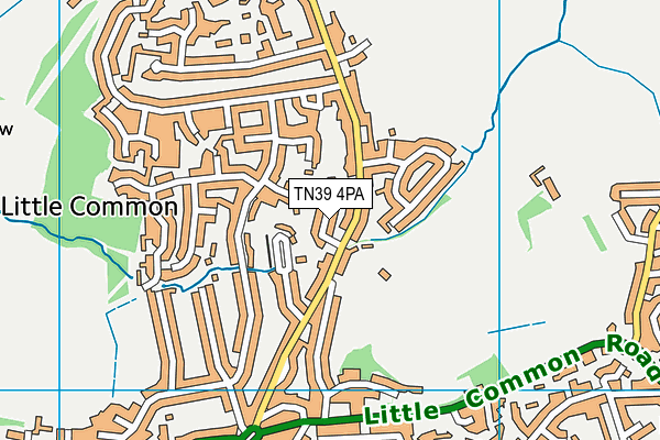 TN39 4PA map - OS VectorMap District (Ordnance Survey)