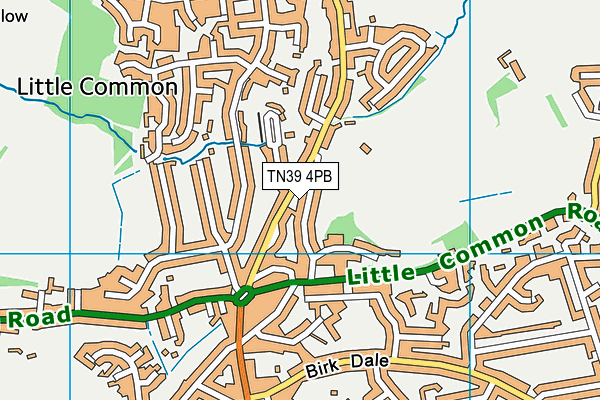 TN39 4PB map - OS VectorMap District (Ordnance Survey)