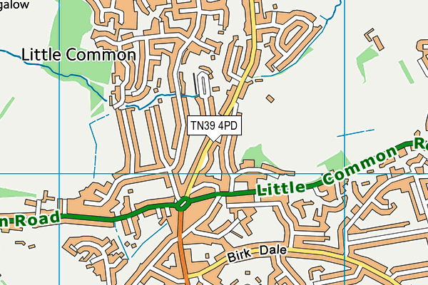 TN39 4PD map - OS VectorMap District (Ordnance Survey)