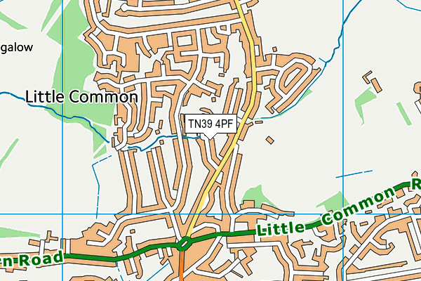 TN39 4PF map - OS VectorMap District (Ordnance Survey)