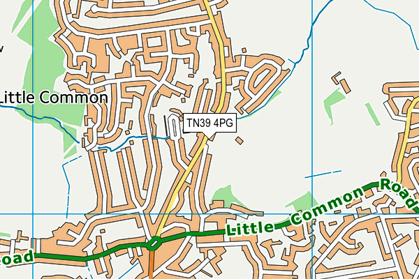 TN39 4PG map - OS VectorMap District (Ordnance Survey)