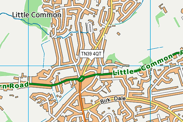 TN39 4QT map - OS VectorMap District (Ordnance Survey)