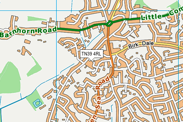 TN39 4RL map - OS VectorMap District (Ordnance Survey)