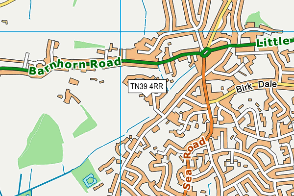 TN39 4RR map - OS VectorMap District (Ordnance Survey)