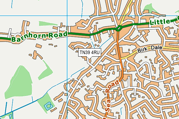 TN39 4RU map - OS VectorMap District (Ordnance Survey)