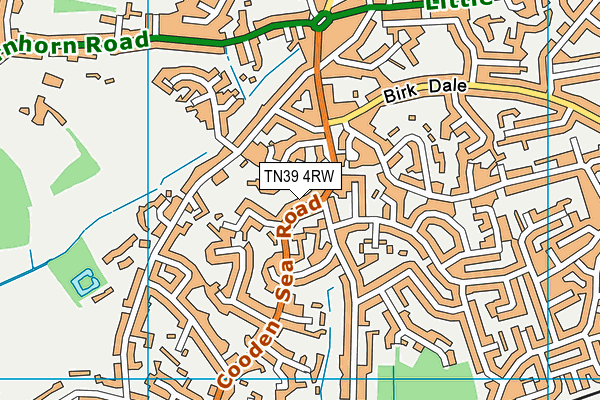 TN39 4RW map - OS VectorMap District (Ordnance Survey)
