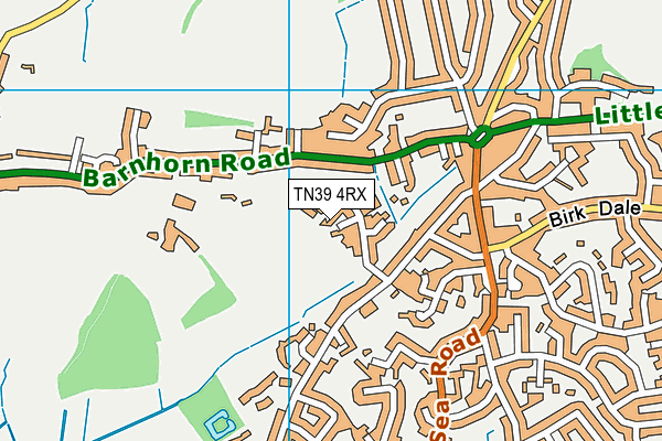 TN39 4RX map - OS VectorMap District (Ordnance Survey)