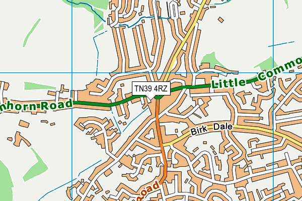 TN39 4RZ map - OS VectorMap District (Ordnance Survey)