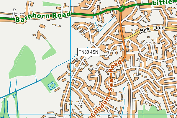 TN39 4SN map - OS VectorMap District (Ordnance Survey)