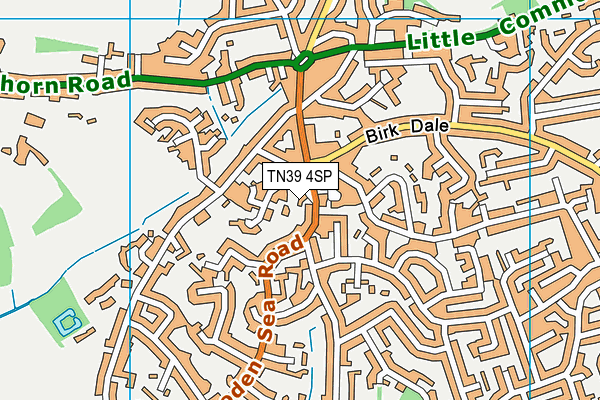 TN39 4SP map - OS VectorMap District (Ordnance Survey)