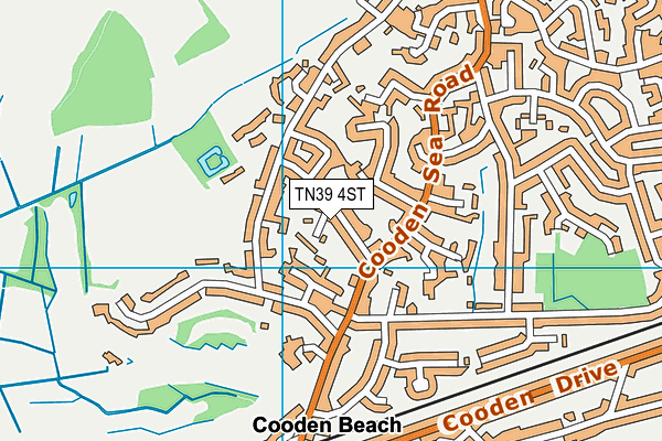 TN39 4ST map - OS VectorMap District (Ordnance Survey)