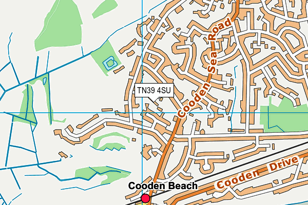 TN39 4SU map - OS VectorMap District (Ordnance Survey)