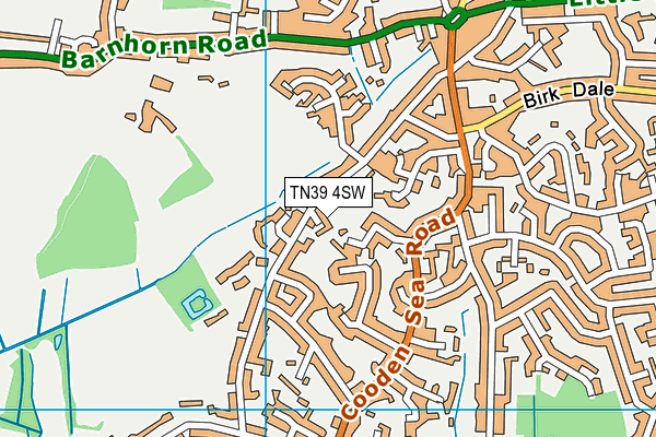 TN39 4SW map - OS VectorMap District (Ordnance Survey)