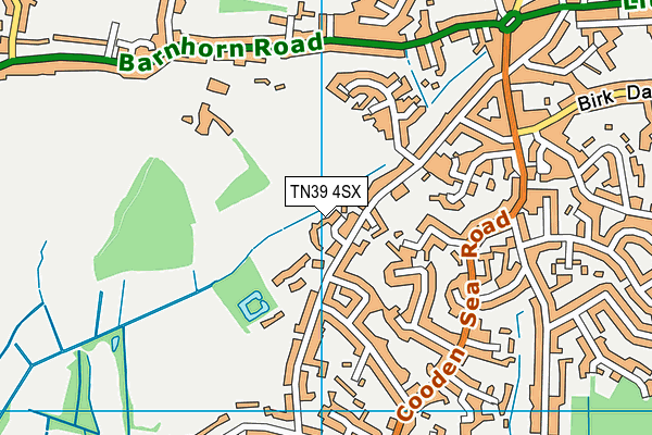 TN39 4SX map - OS VectorMap District (Ordnance Survey)