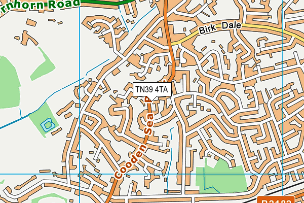 TN39 4TA map - OS VectorMap District (Ordnance Survey)