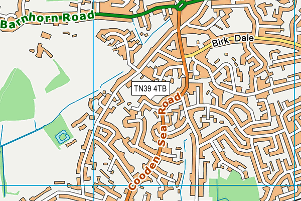 TN39 4TB map - OS VectorMap District (Ordnance Survey)