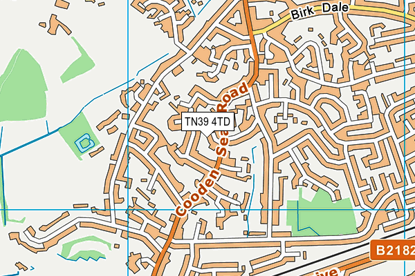 TN39 4TD map - OS VectorMap District (Ordnance Survey)