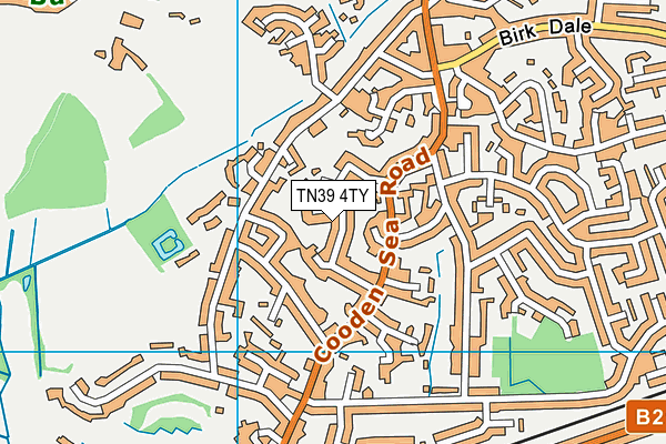 TN39 4TY map - OS VectorMap District (Ordnance Survey)