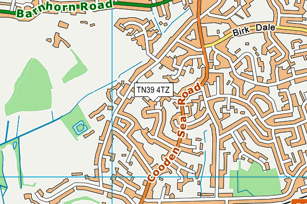TN39 4TZ map - OS VectorMap District (Ordnance Survey)