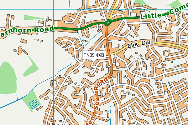 TN39 4XB map - OS VectorMap District (Ordnance Survey)