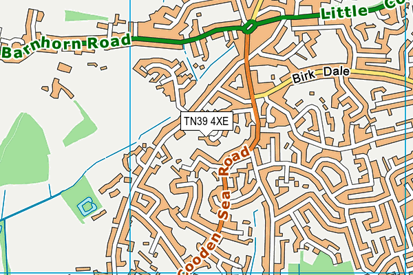 TN39 4XE map - OS VectorMap District (Ordnance Survey)