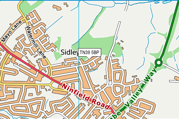 TN39 5BP map - OS VectorMap District (Ordnance Survey)