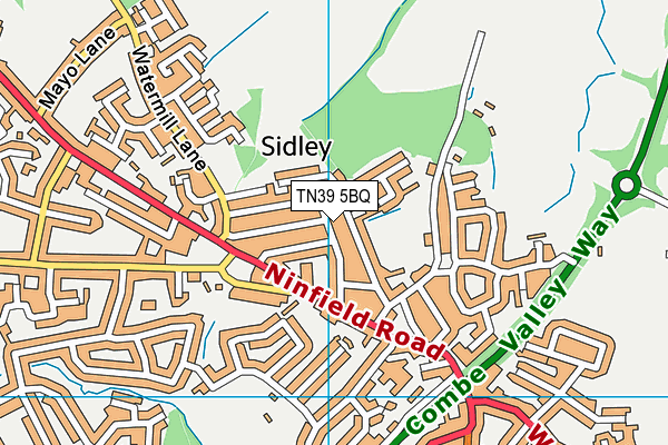 TN39 5BQ map - OS VectorMap District (Ordnance Survey)