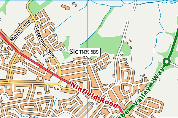 TN39 5BS map - OS VectorMap District (Ordnance Survey)